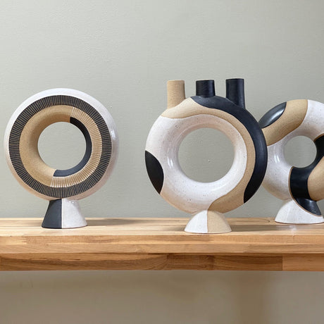 Julems Ceramics Donut Vase Torus Sculpture