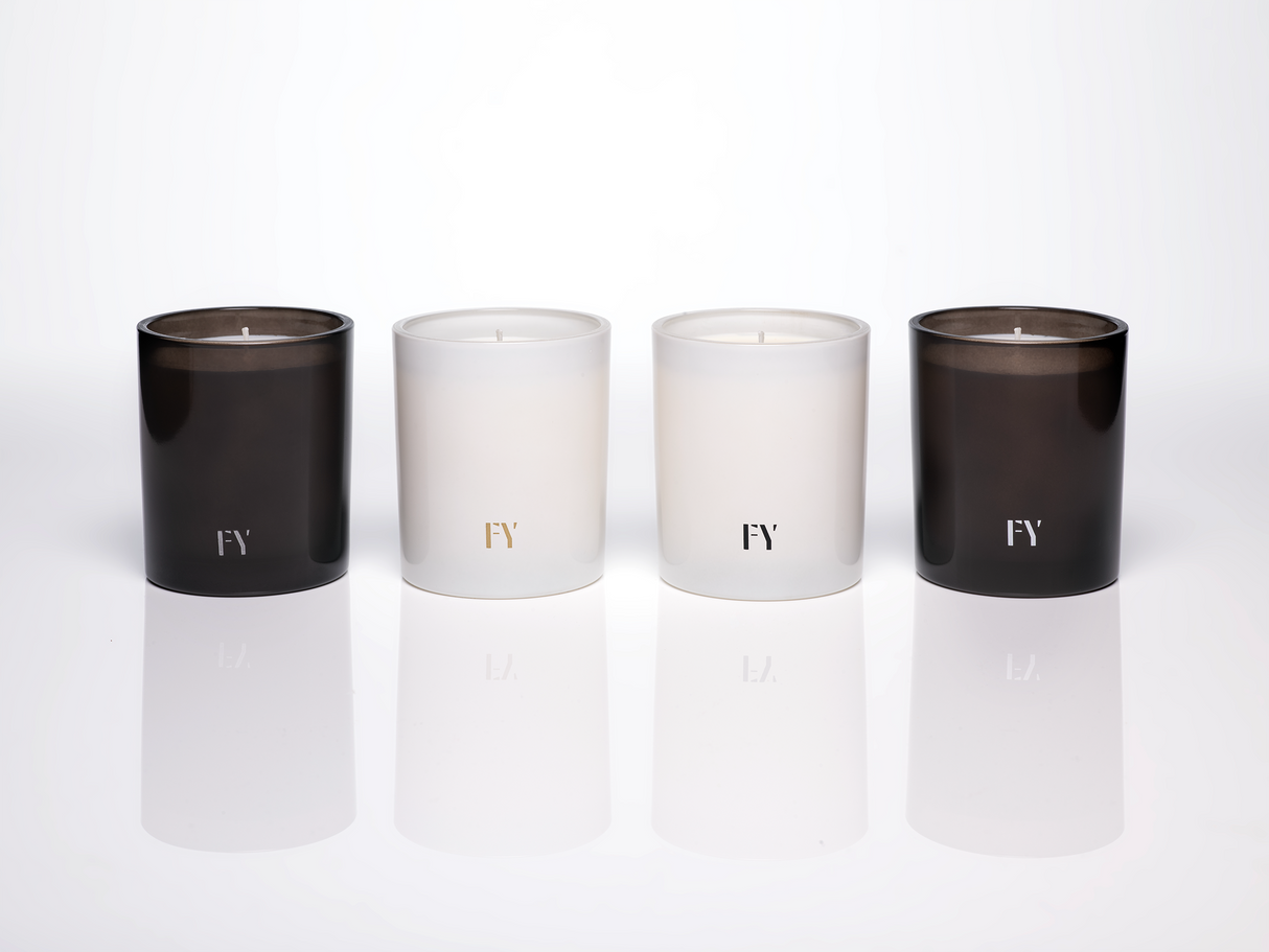 Group of 10oz glass candles by Free Yourself