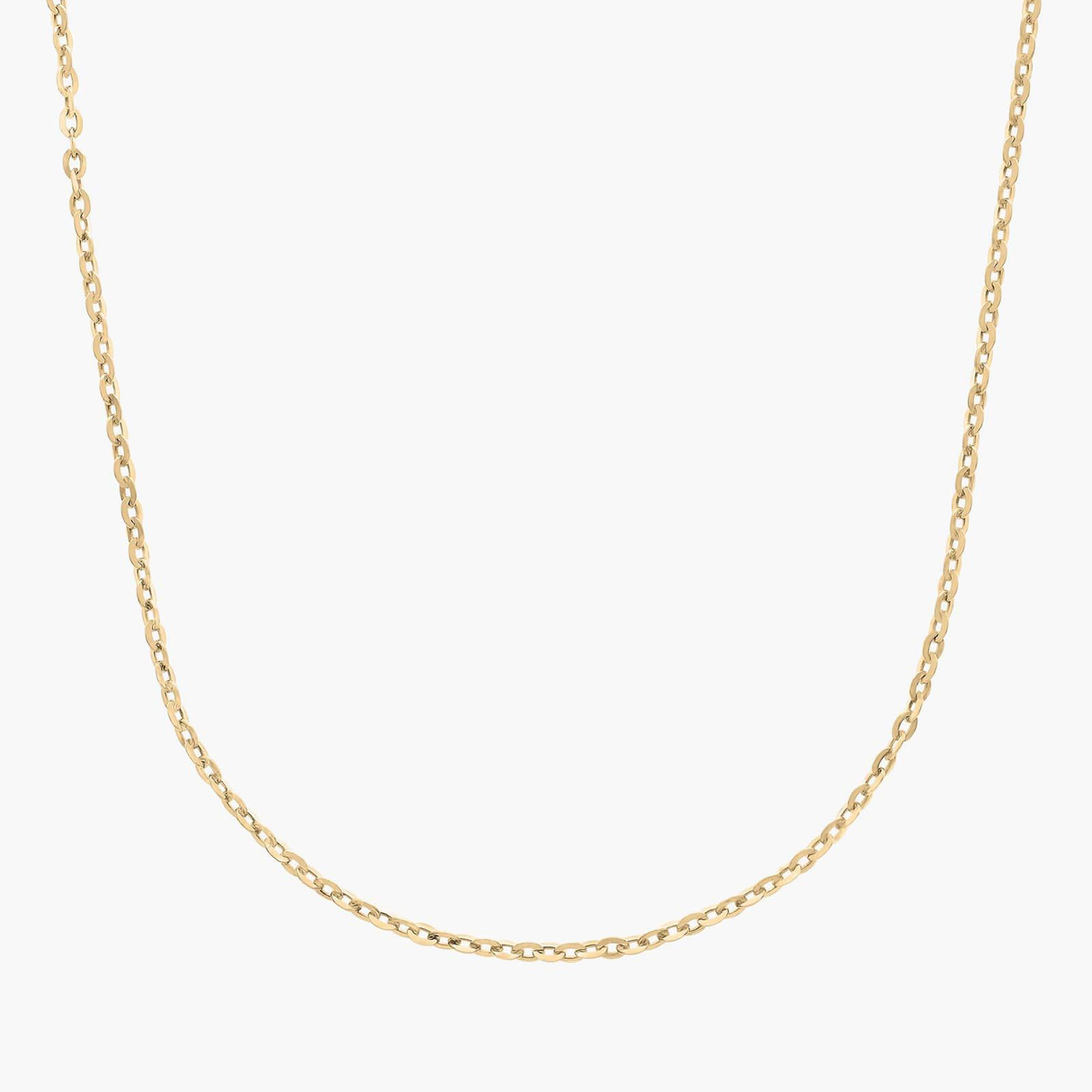 Yellow Gold 1.5mm Diamond Cut Cable Chain