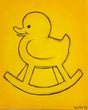 Austyn Taylor's study of Quack, a rocking duck, is a play on the quintessential rocking horse. A new series of paintings on canvas.
