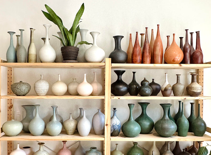Dana Chieco Wheel Thrown Ceramic Vases and Vessels. Studied ceramics in Bath England.