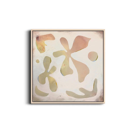 In Good Shape, abstract painting by Danielle Hutchens of natural pigment punctuated by oil pastels.