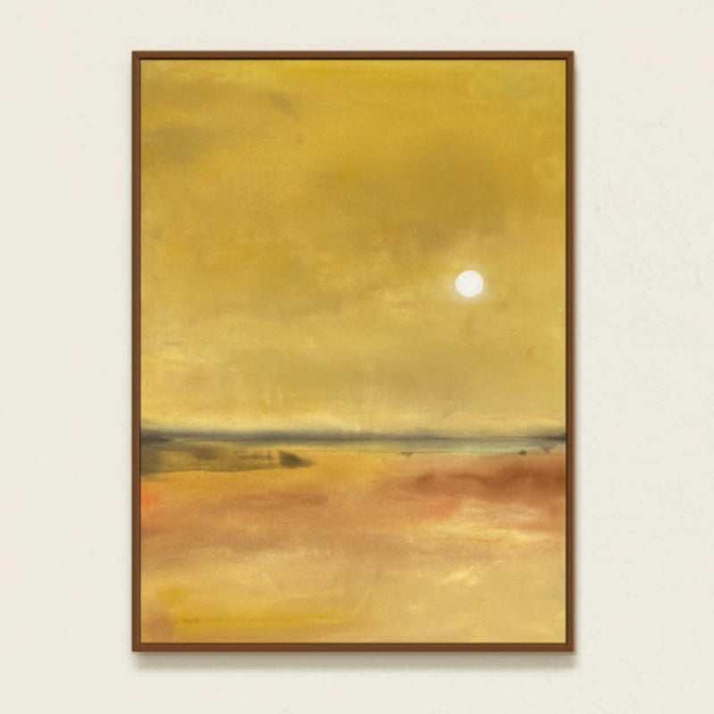 Lagoon, abstract landscape painting by Danielle Hutchens. A memory painting of the Malibu surf at sunset.