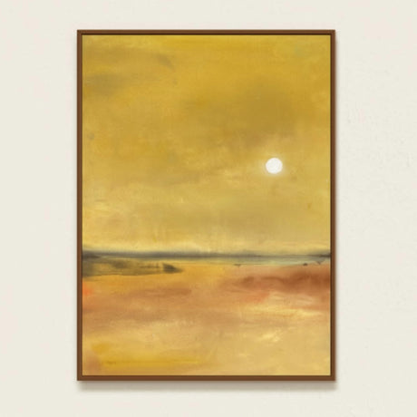 Lagoon, abstract landscape painting by Danielle Hutchens. A memory painting of the Malibu surf at sunset.