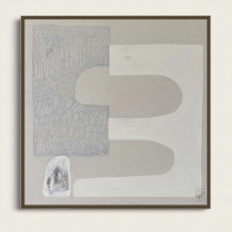 The First Way, Abstract Painting by Danielle Hutchens. Natural Pigments, charcoal + colored pencil on unprimed canvas