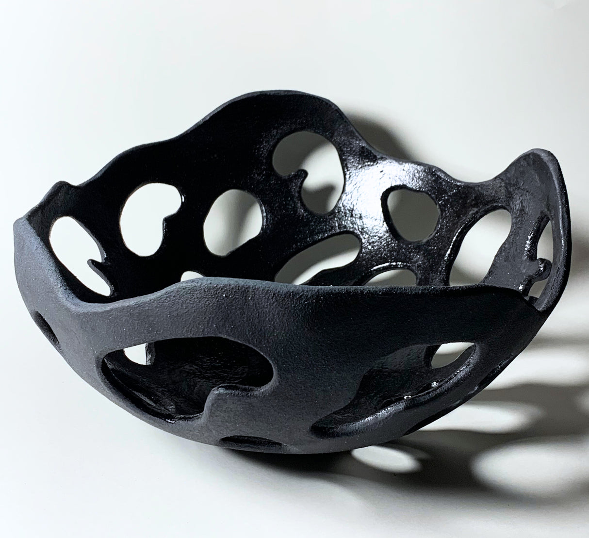 Avigail Remak Dark Holey Bowl. From the Desert Rising collection, inspired by the resilient plants of the desert, their forms, textures, surprising variety, and their tough defenses of spikes and thorns.