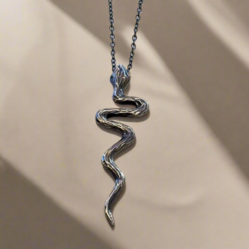 Year of the Snake Hand Carved Pendant for Transformation