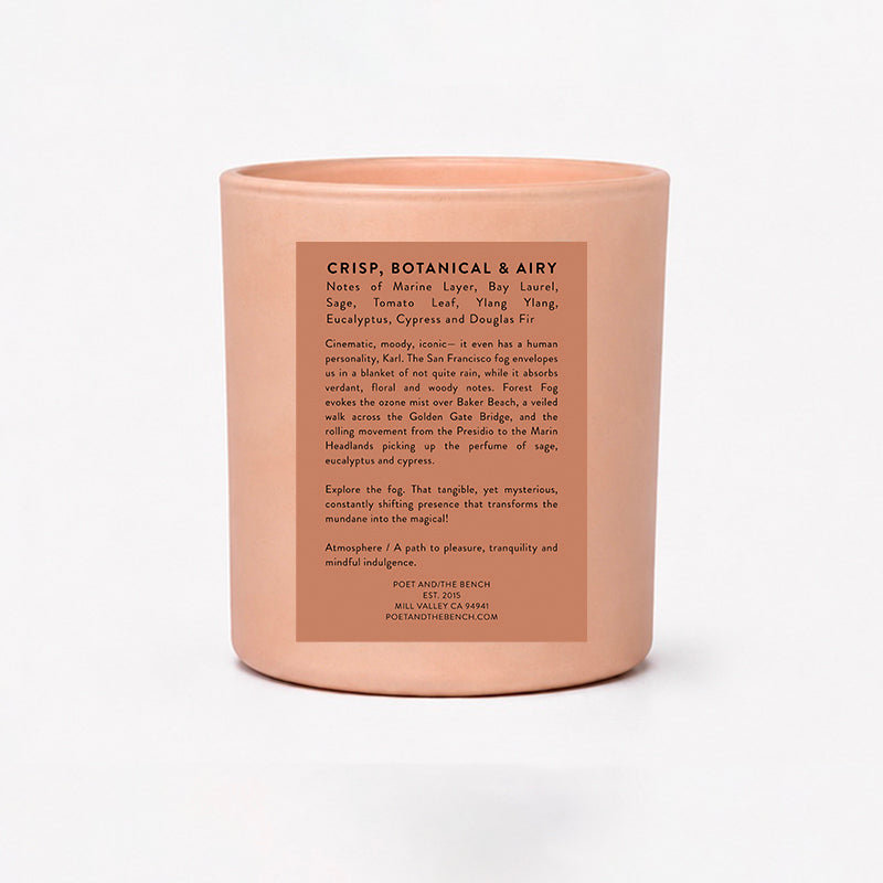 Ethereal Fog Golden Gate has notes of Marine Layer, Bay Laurel, Sage, Tomato Leaf, Ylang Ylang, Eucalyptus, Cypress and Douglas Fir.