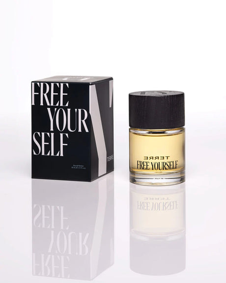 Terre by Free Yourself is a rich palette of saffron, davana, rose, tolu balsam and woody amber