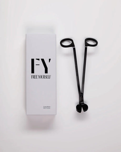 Candle care enhances scent life! The Free Yourself wick trimmer is crafted entirely from steel. A shorter wick means an even flame that won’t burn too hot, which gives you more out of your scent experience.