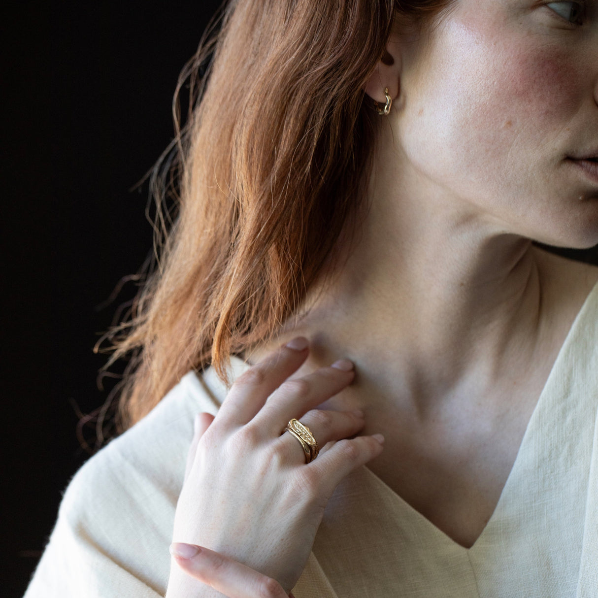 Siri Hansdotter / Earrings / Tilda Hoop Huggies