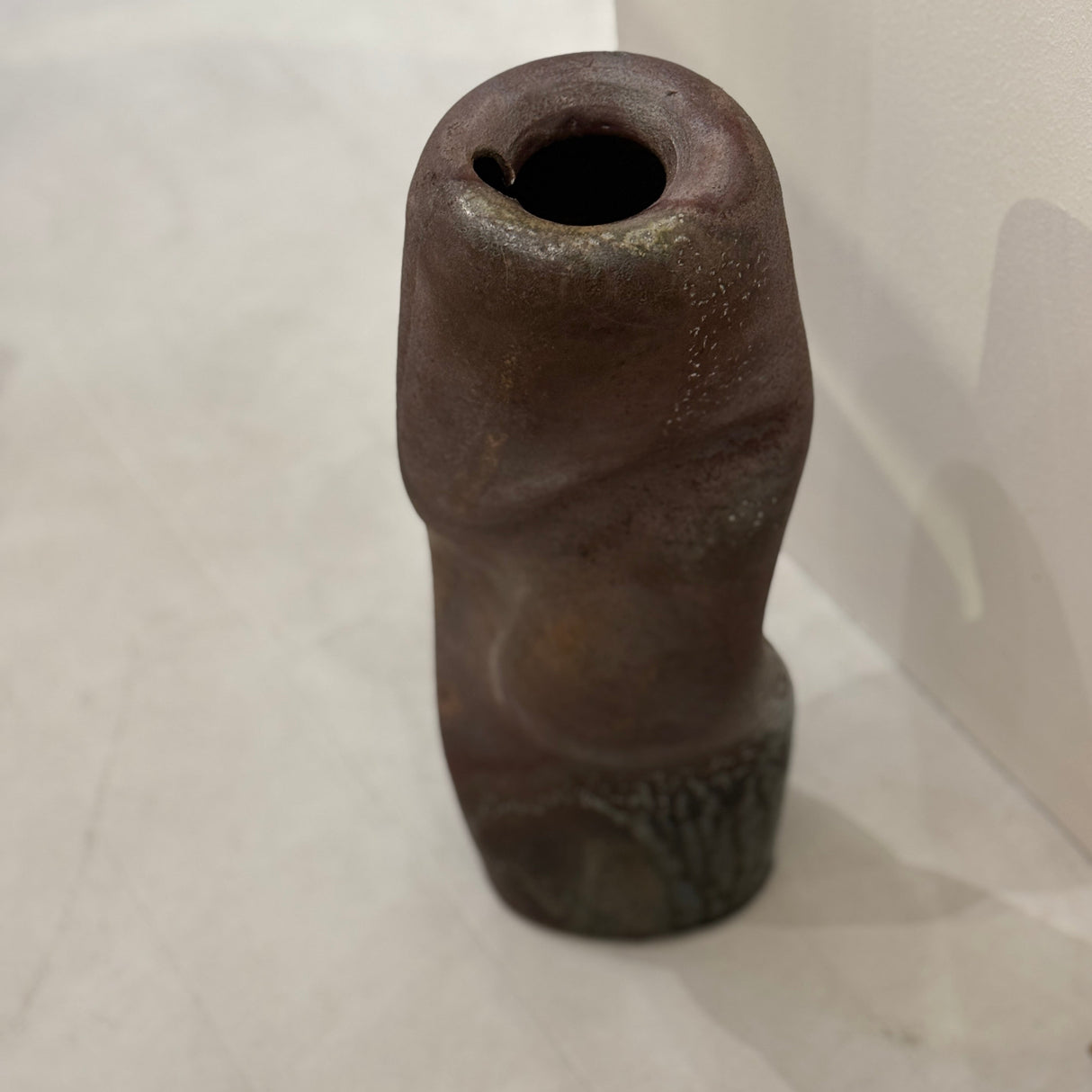 wood fired ceramic gesture vase