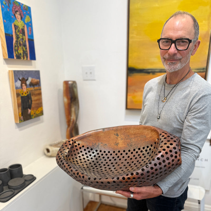 Ian Hazard Bill Extra Large Ceramic Basin in rich earth tones