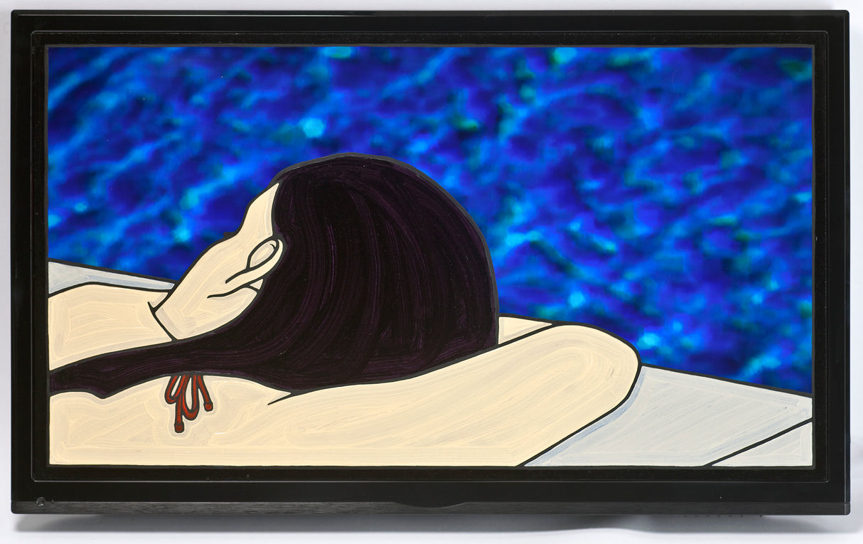 Pool #24 is from Fairfax-based Jeffrey Palladini's Hotel Series in monitor format with original video loop.