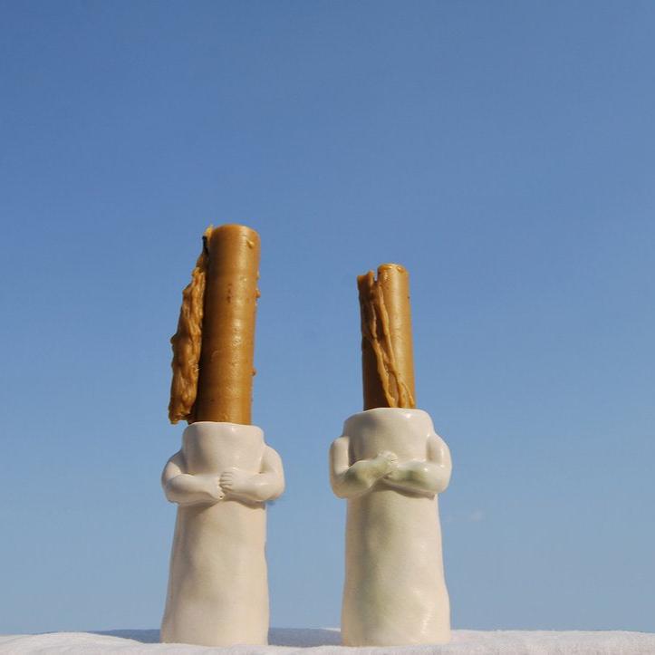 Hug Candle Holders in White