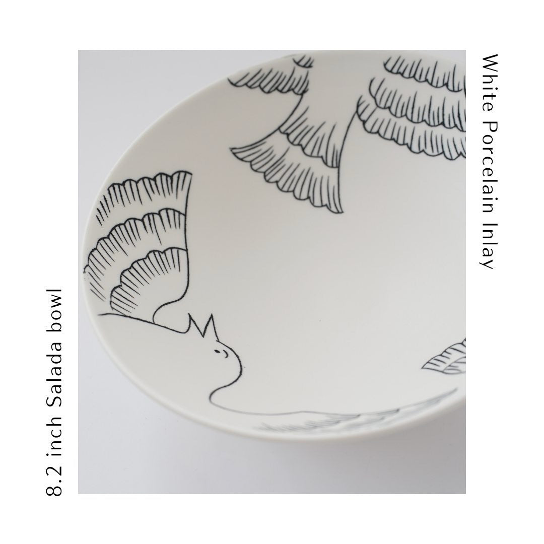 Kikuko Kohno / Ceramics / 8 Inch Bowl / Flying Bird