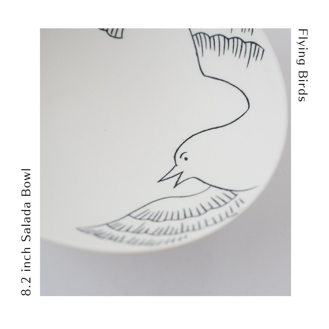 Kikuko Kohno / Ceramics / 8 Inch Bowl / Flying Bird