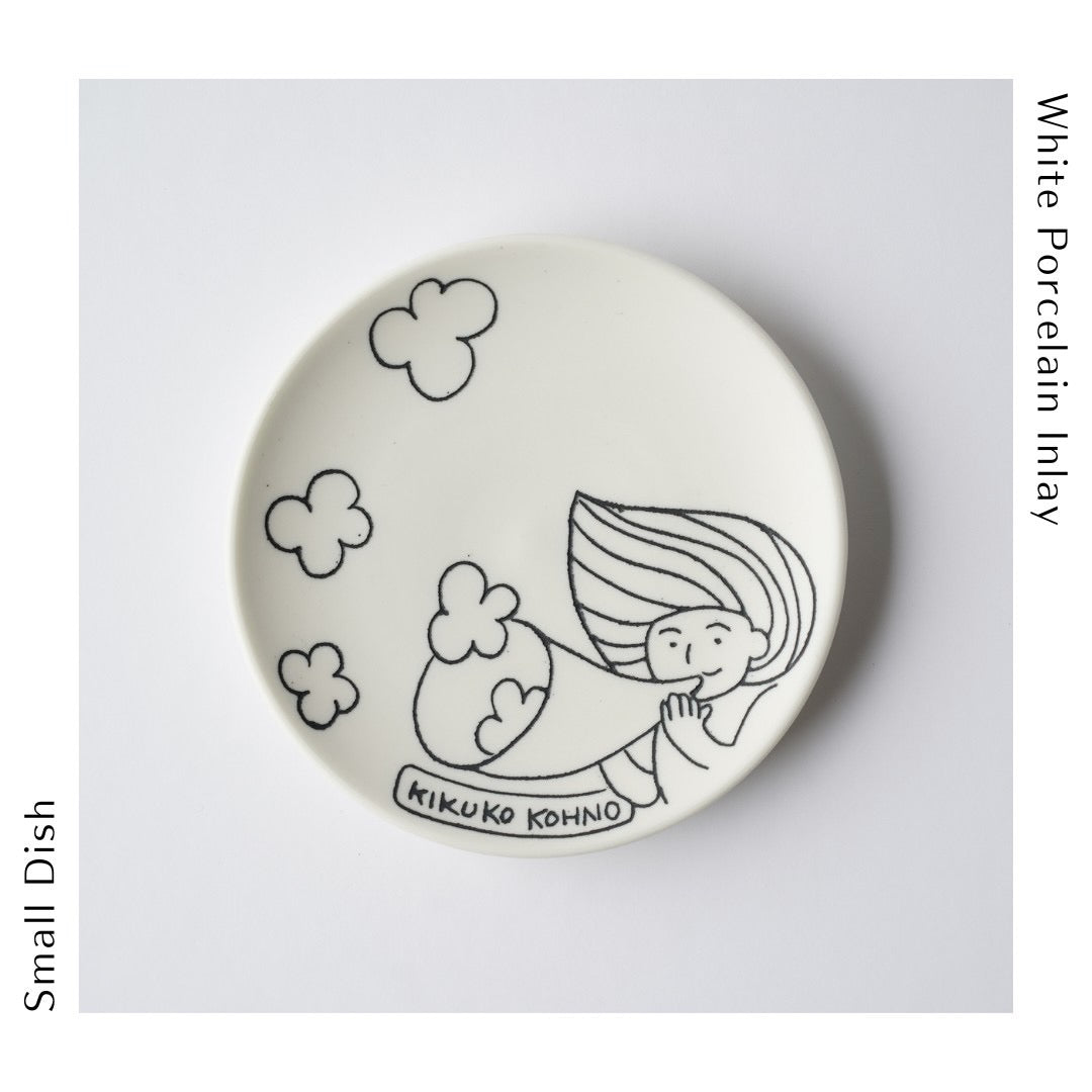 Kikuko Kohno / Ceramics / 4 Inch Plate / Various Musical Instruments