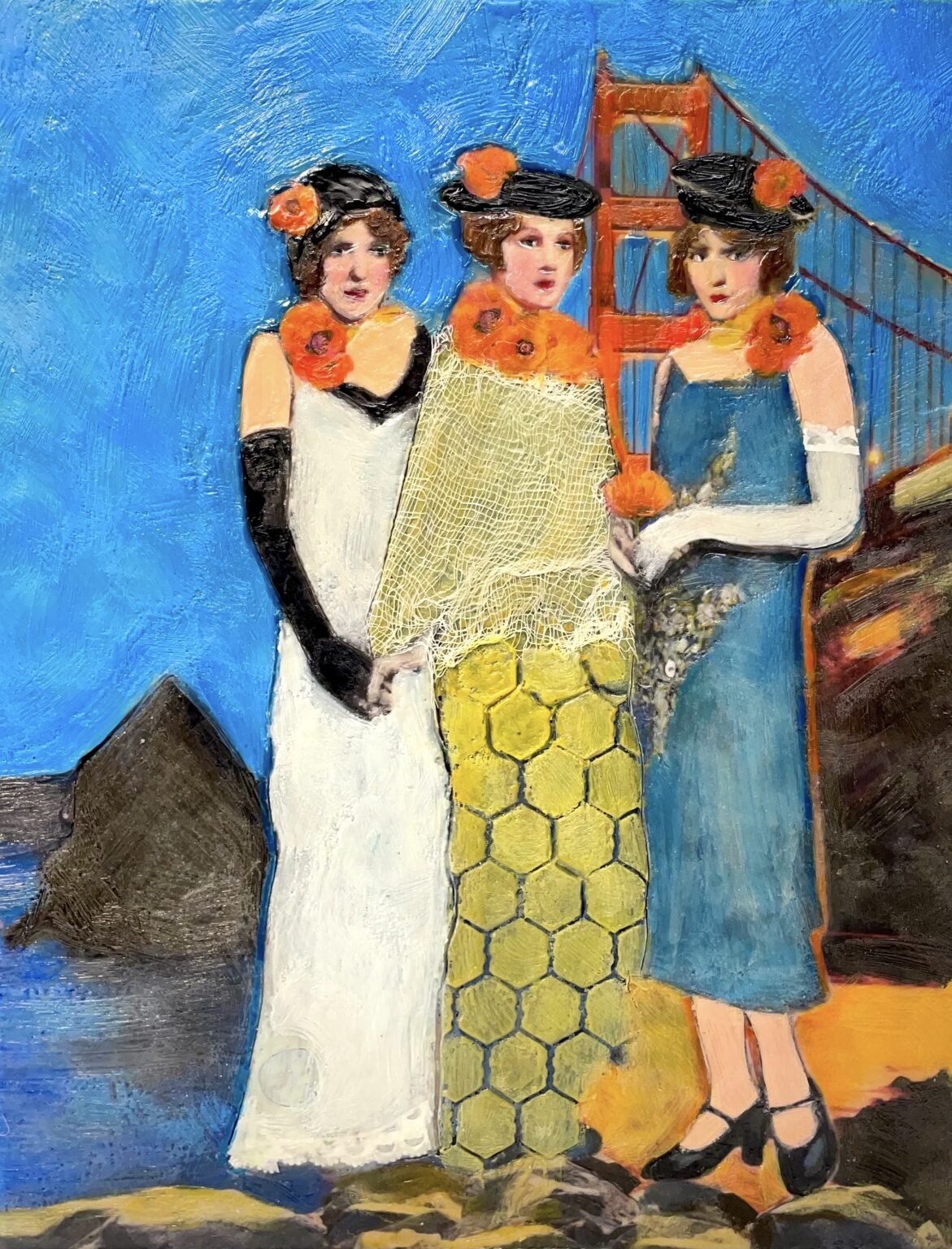 Linda Benenati / Art / Encaustic / A Bridge Too Far