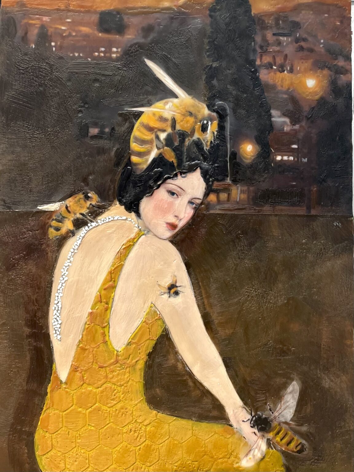 Linda Benenati / Art / Encaustic / Sweet Dreams Are Made of This