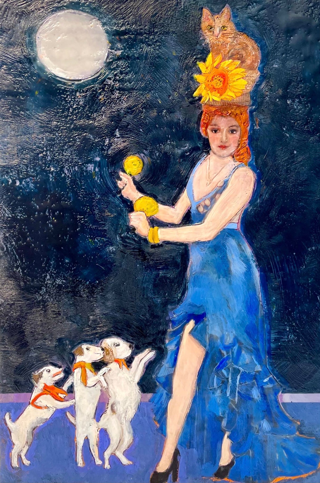 Linda Benenati / Art / Encaustic / Mama Loves Mambo