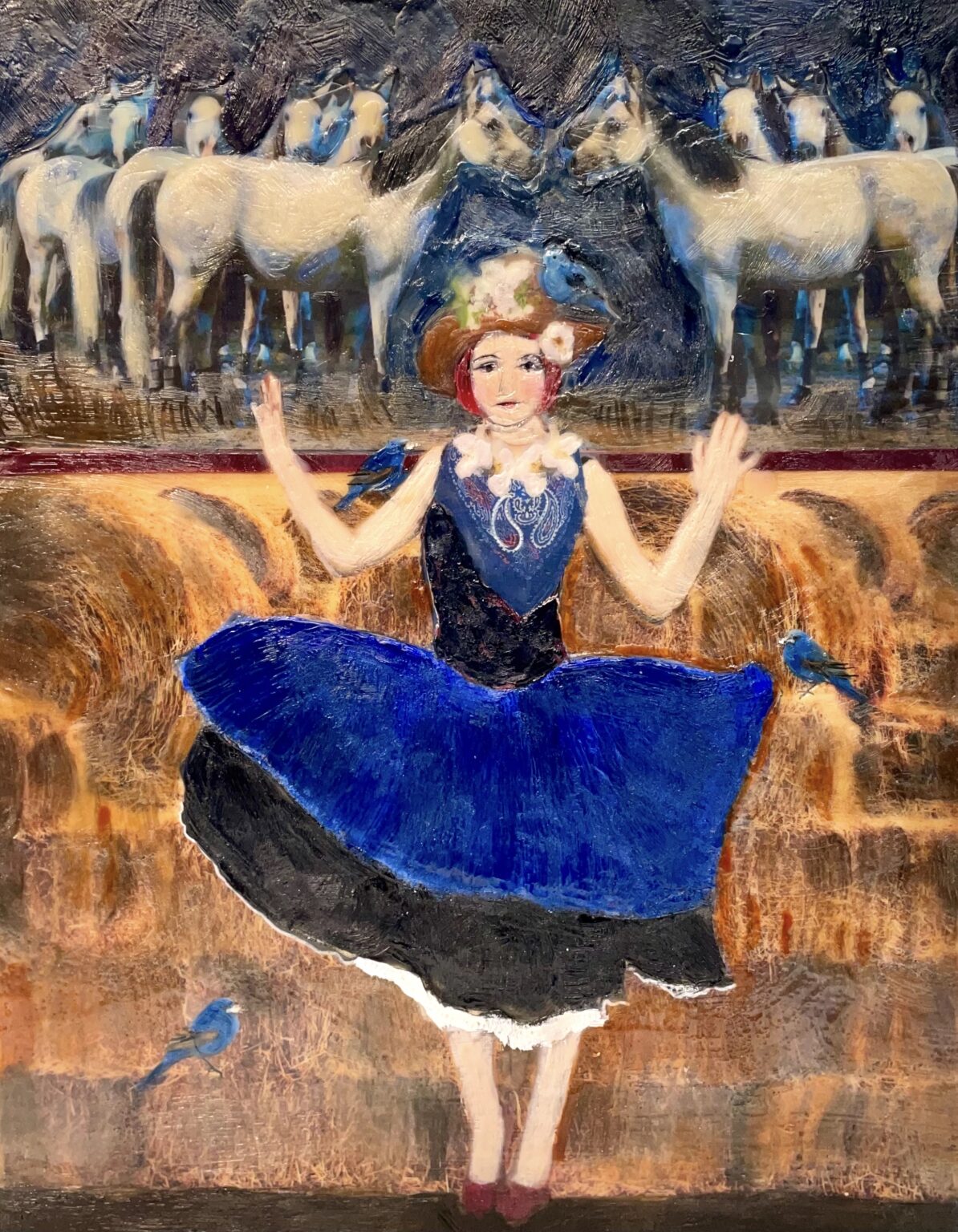 Linda Benenati / Art / Encaustic / Wild Horses