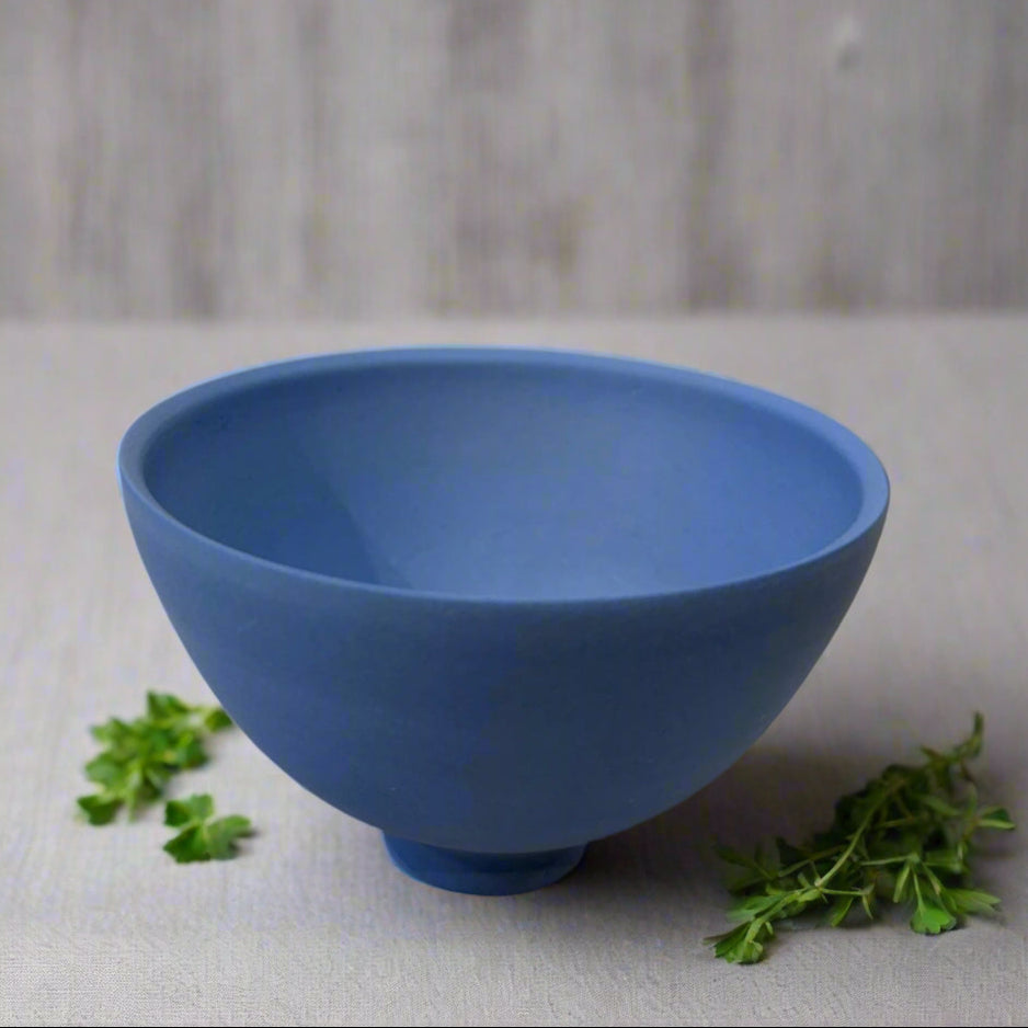Lisa Fleming Blue Porcelain Object. Small blue bowl form.