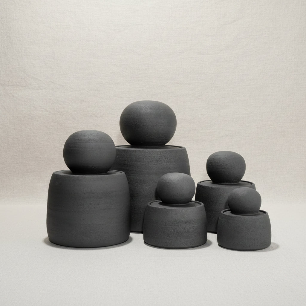 MH Ceramics / Ceramics / Canister / Stash Jar Charcoal