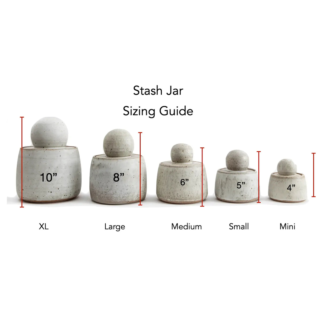 MH Ceramics / Ceramics / Canister / Stash Jar Milky Alabaster