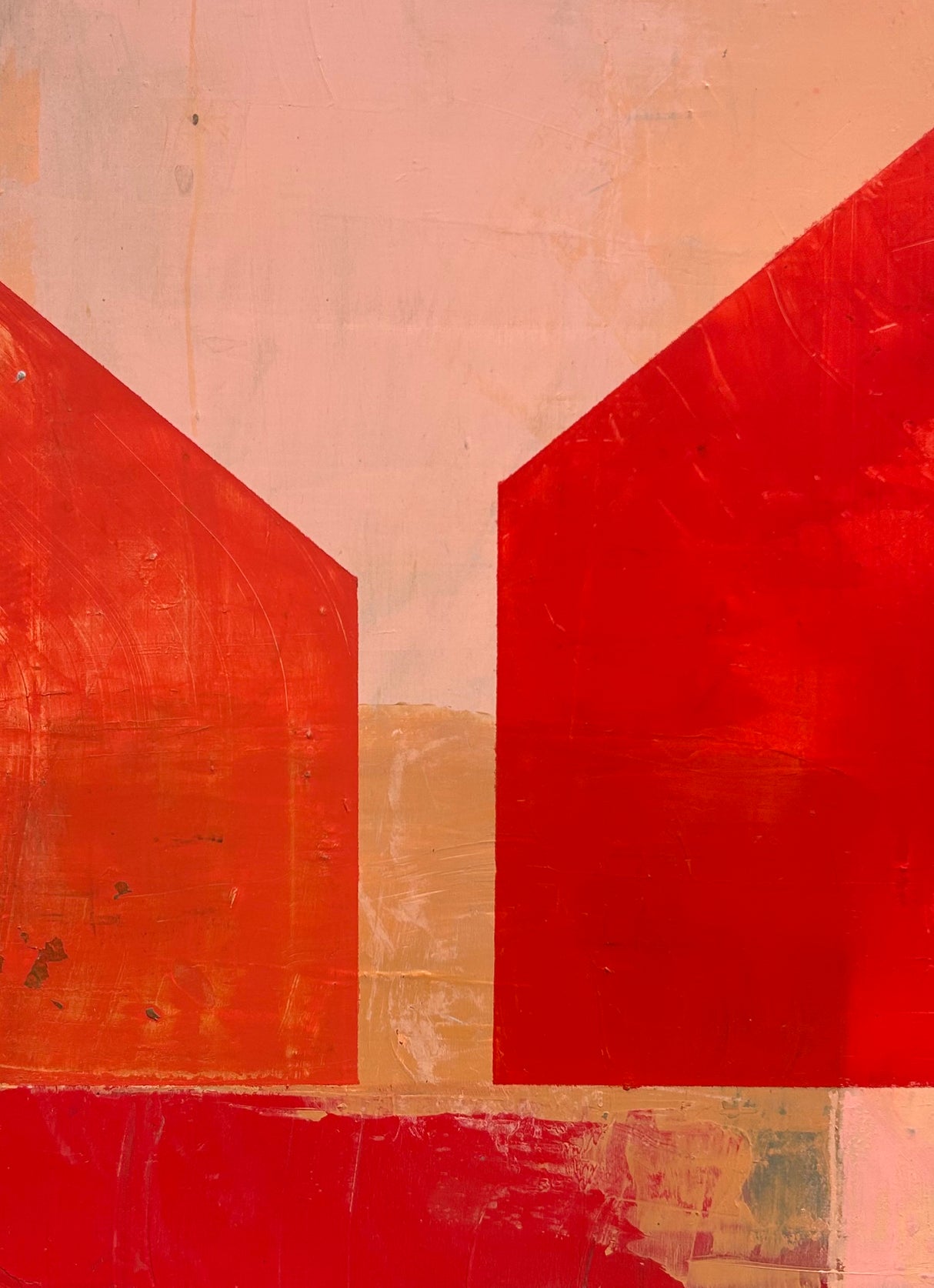 Neighbors No. 1. A representation of both a universal symbol as well as artist Michael McConnell's 20 year relationship with his partner.From the series, Stories Grounded in Color.