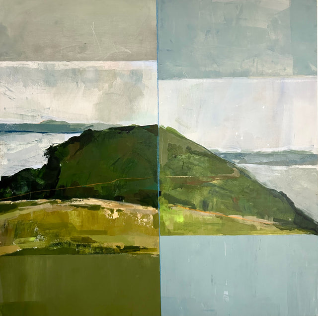 Two Sides of the Same Coin. An homage to Angel Island in the San Francisco Bay. This is one of a few paintings Michael McConnell creates without an animal.