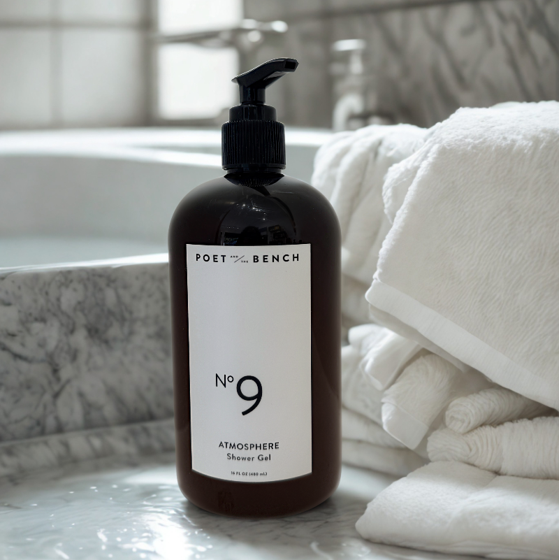 No 9 Organic and Aromatic Shower Gel for the Bath with Sensual Notes of Rose Geranium Clove Black Pepper