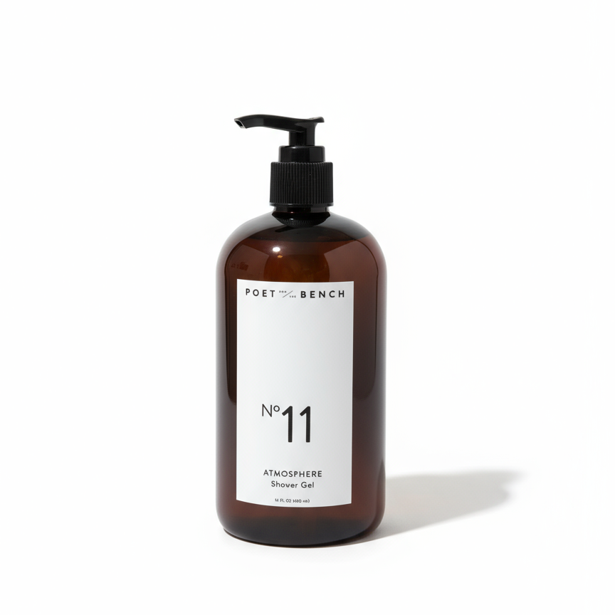No 11 Atmosphere Shower Gel has a creamy lather and distributes gentle, botanical cleansers that won’t dry or irritate your skin with
- Aloe Vera soothes
- Shea Nut Butter hydrates
- Coconut Cleanser conditions