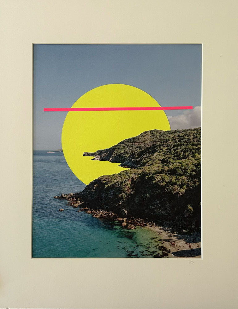 From the series, Landscapes and Circles. Pink Horizon. There is a surprise in how artist Rosemary Carmen Smith balances realism with the unreal. 