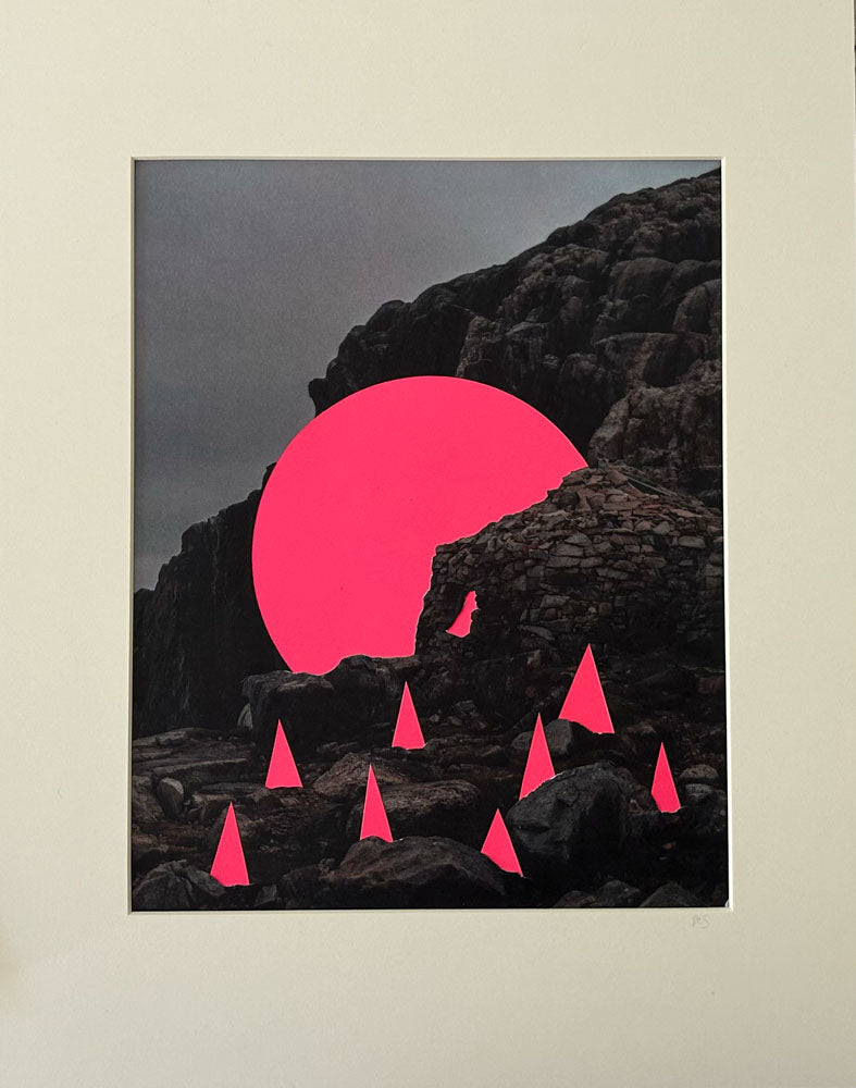 From the series, Landscapes and Circles. Sun and Points 5. There is a surprise in how artist Rosemary Carmen Smith balances realism with the unreal. 