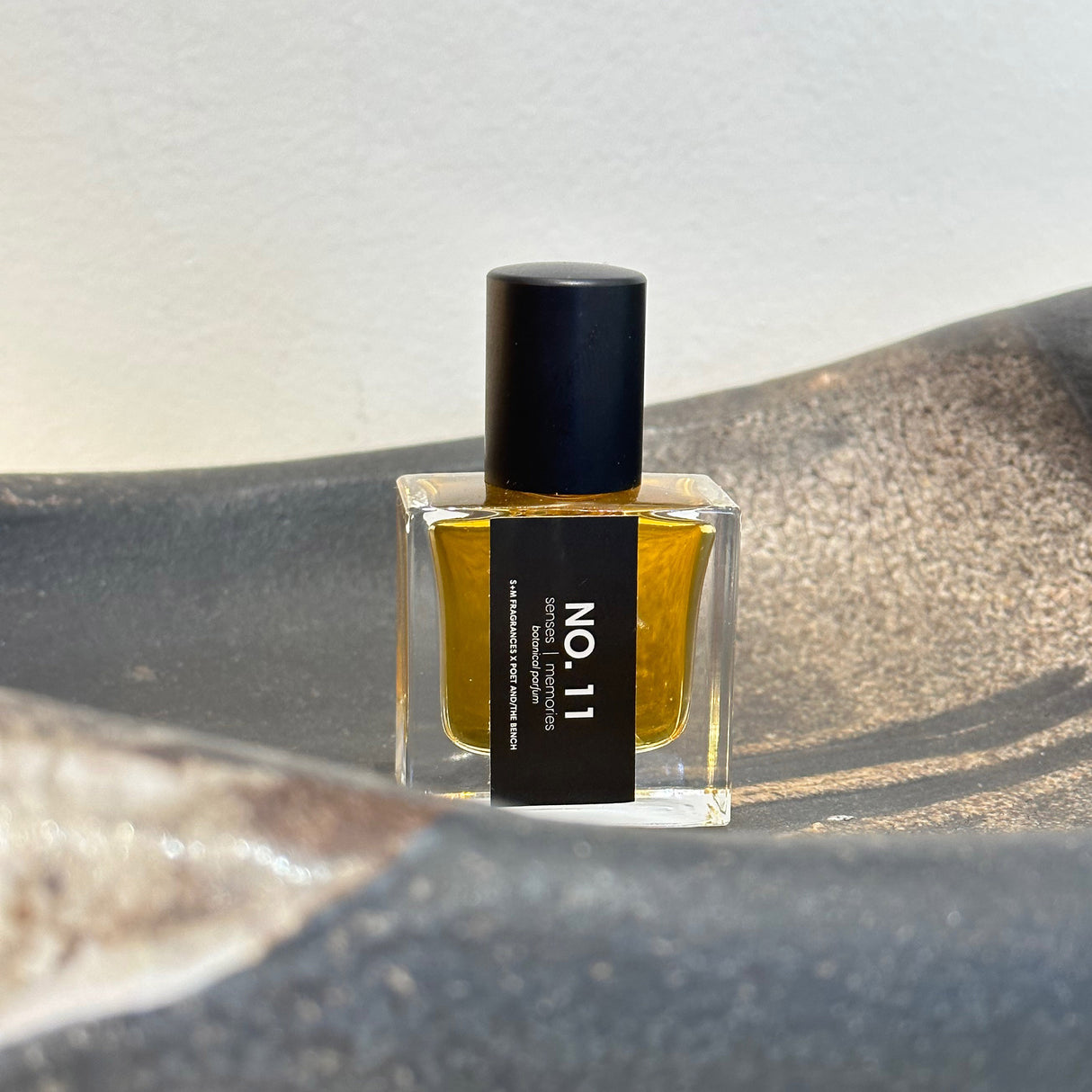 No. 11 is a mysterious gender inclusive botanical perfume blend using only the vitality of plants. Sensual, alluring and spirited notes of jasmine, sweet pea, white rose, tree barks, sandalwood, vanilla, ambrette, tobacco and black pepper.