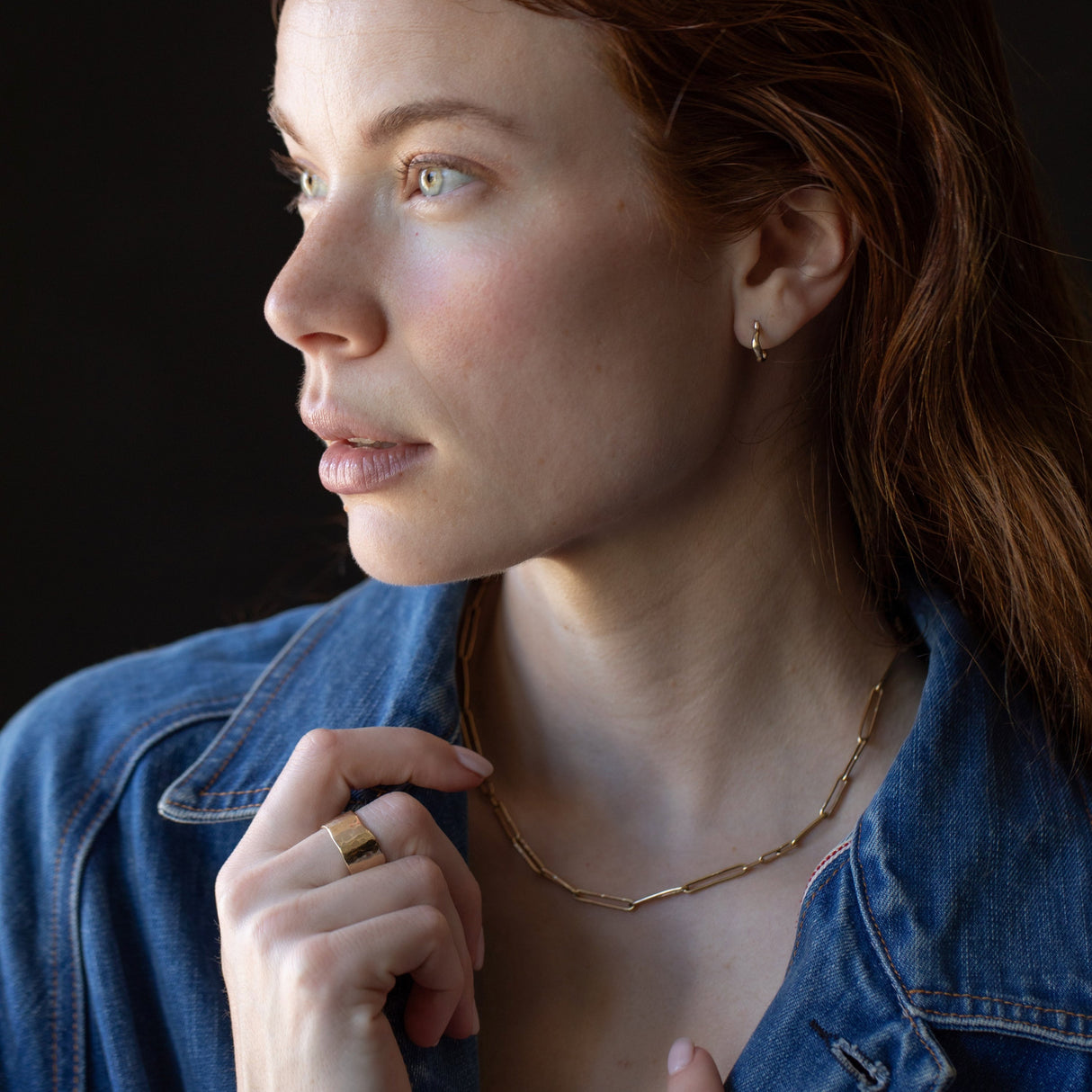 Each link is hand shaped and textured, leaving the mark of handmade.