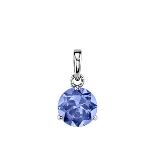 Tanzanite Gem Pendant with 3 Prong Setting on Chain