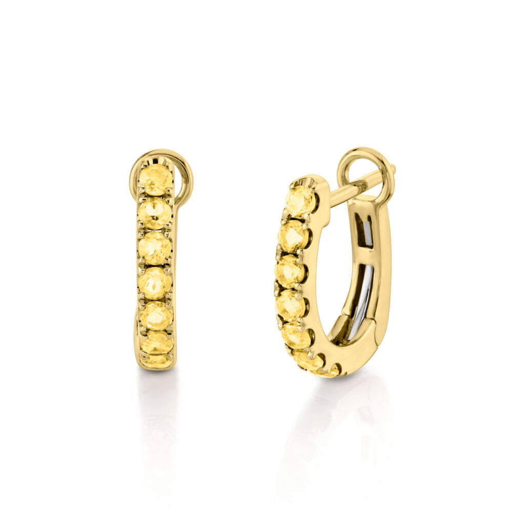 Stone Theory Fine Jewelry / Hoops / Gemstone Hinged Huggies