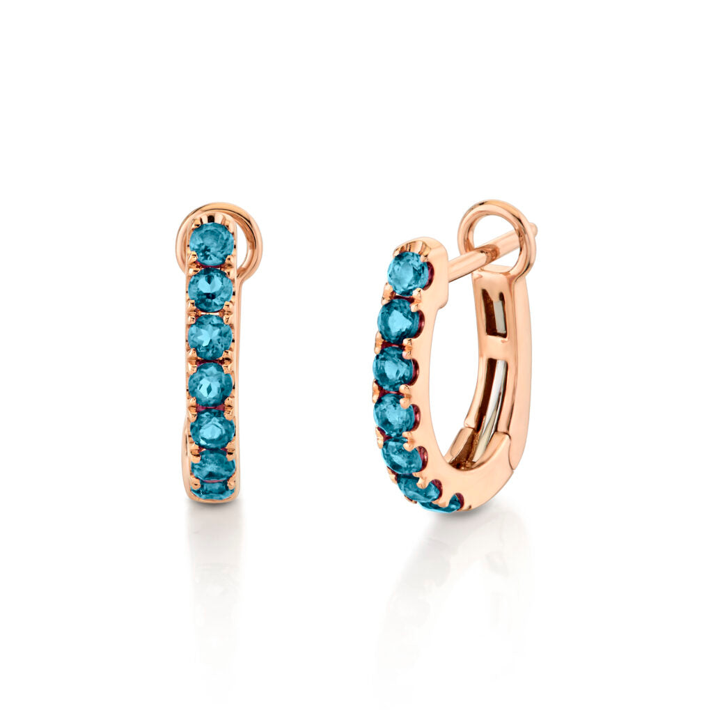Stone Theory Fine Jewelry / Hoops / Gemstone Hinged Huggies