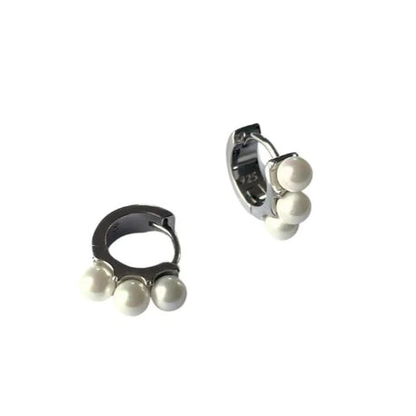 Mini Pearl Huggie are your everyday hoops. Great for stacking with other hoops.