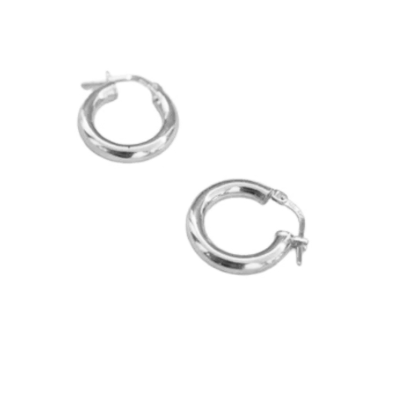 Yellow Jewellery Tiny Sterling Silver Hollow Hoops