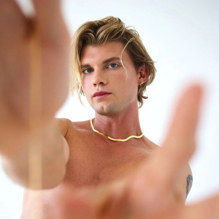 Yellow / Jewelry / Necklace / Zella Herringbone Chain