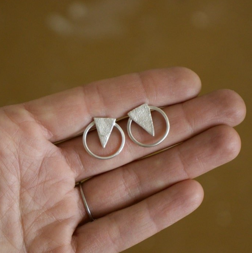 Esther Metals / Earrings / Equinox Triangle Circle