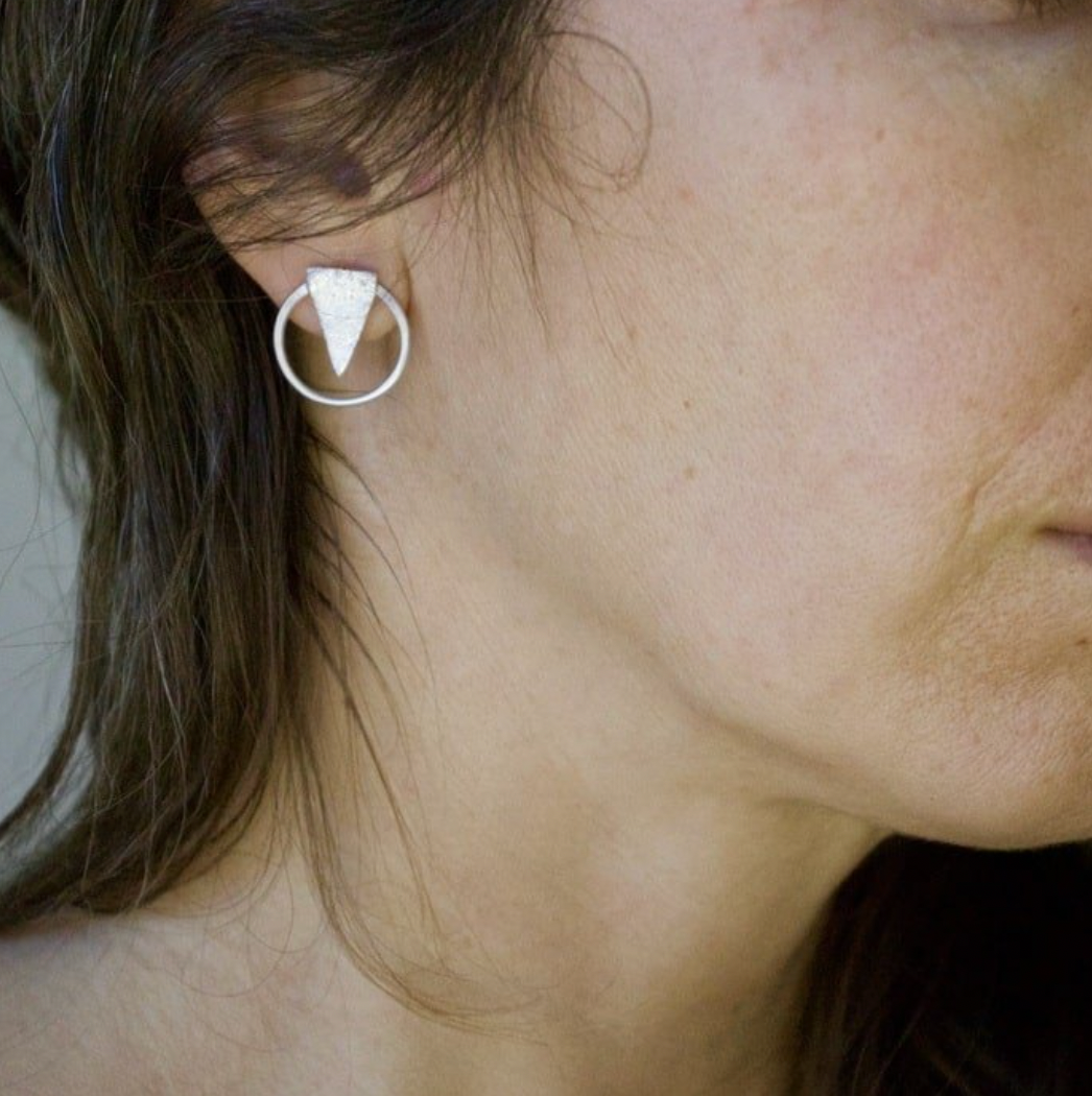 Esther Metals / Earrings / Equinox Triangle Circle