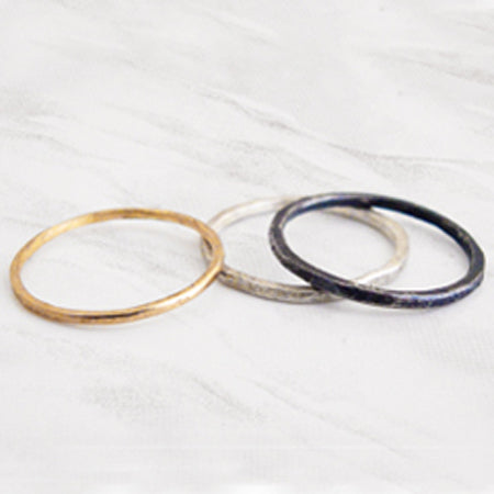 We love stacking rings and mixing metals, so does Esther. This set is the perfect blend and can be worn together or added individually to your current rotation.