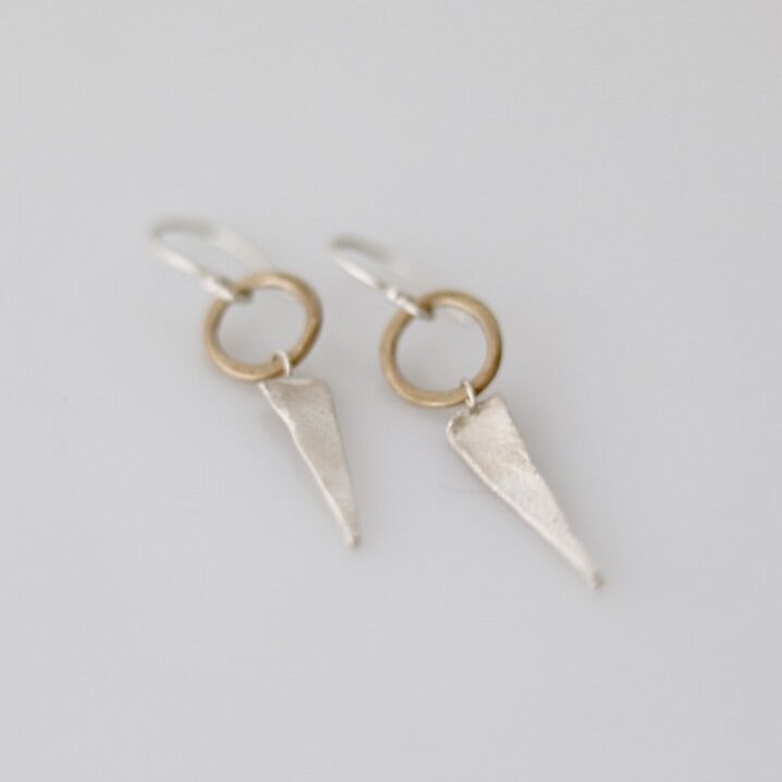 We love how the gold details in Esther Metals Summer Solstice earrings pop in contrast to the oxidized silver.