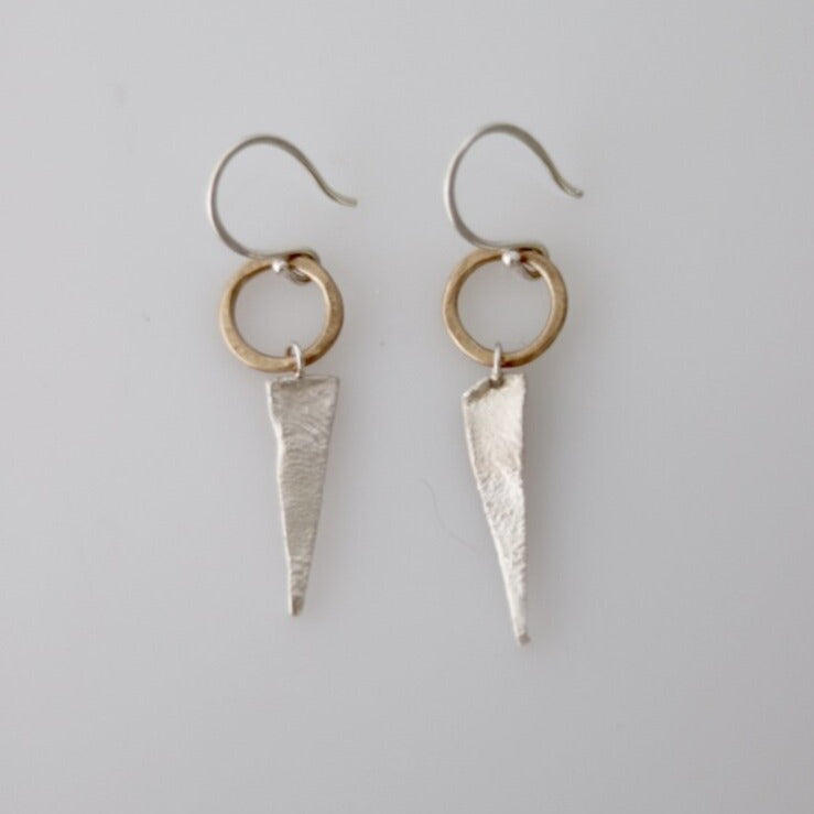 We love how the gold details in Esther Metals Summer Solstice earrings pop in contrast to the oxidized silver.