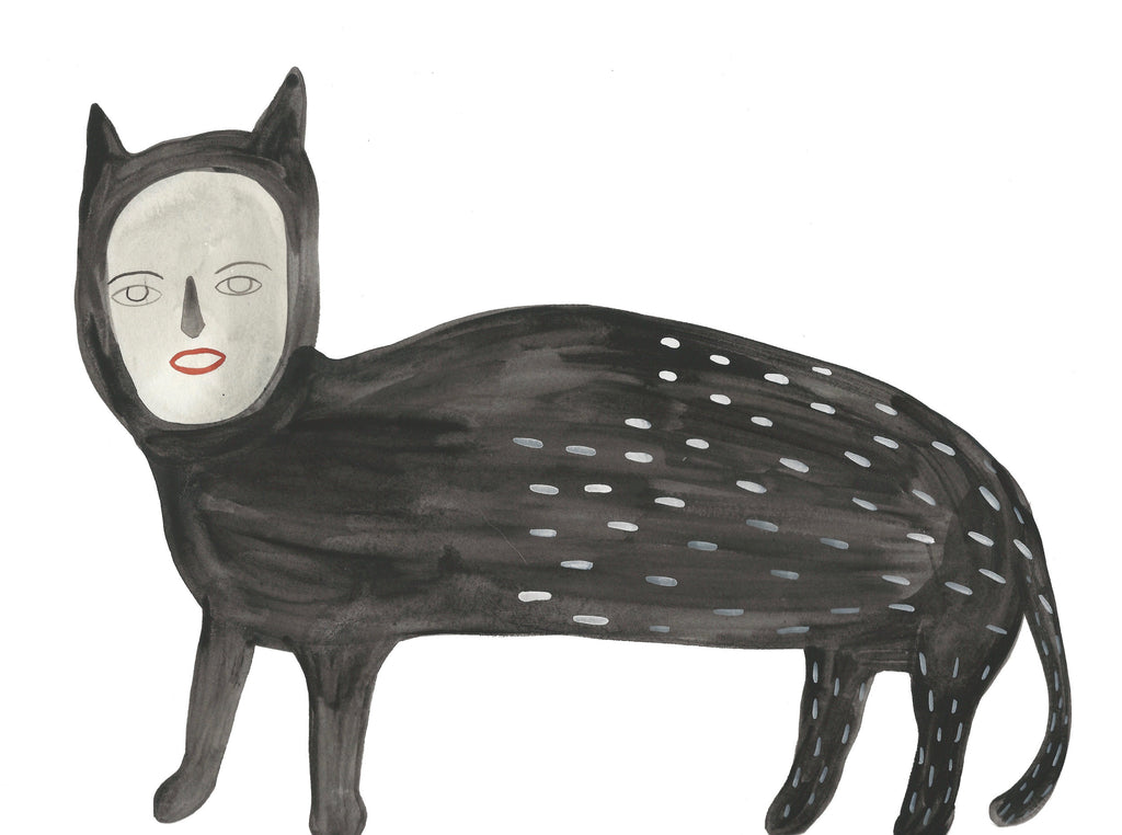 Black Cat by Grace Estrada. Sold unframed.