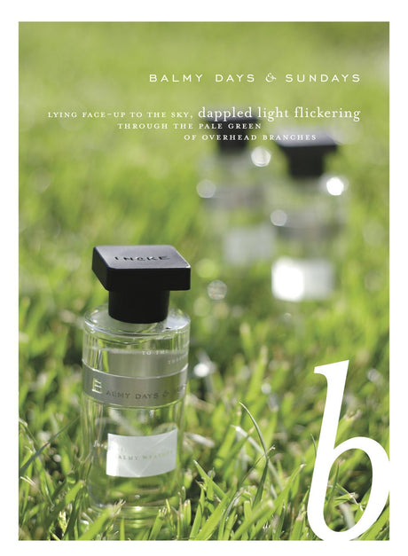 Ineke Balmy Days & Sundays is a green floral perfume that recalls perfect moments on a relaxing weekend, lying in the grass, breathing the smells of sweet scented flowers and fragrant leaves.